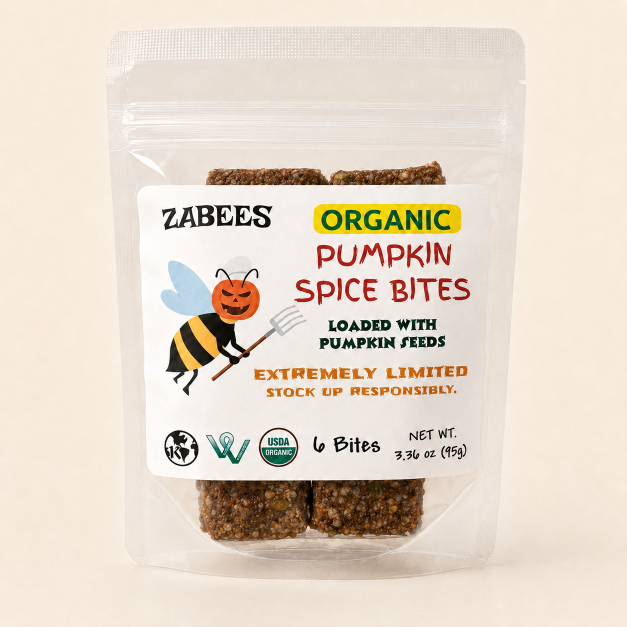 ORGANIC PUMPKIN SPICE BITES – Limited Seasonal Flavor